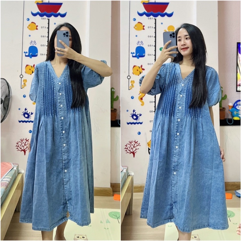 Váy bò xếp li