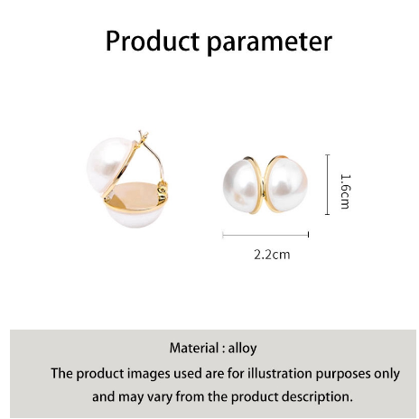 COD Đôi Khuyên Tai Hợp Kim Đính Ngọc Trai Giả Thời Trang Cho Nữ