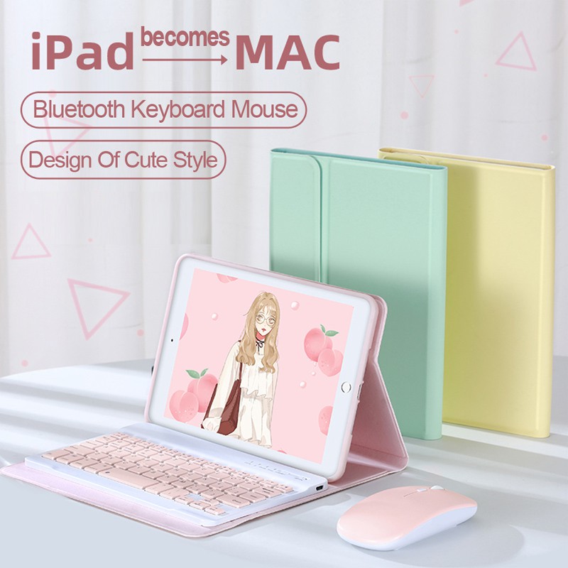 Bao Da Máy Tính Bảng PC Kèm Bàn Phím Bluetooth Cho Apple iPad 10.2 2019 2020 7th Gen 8th