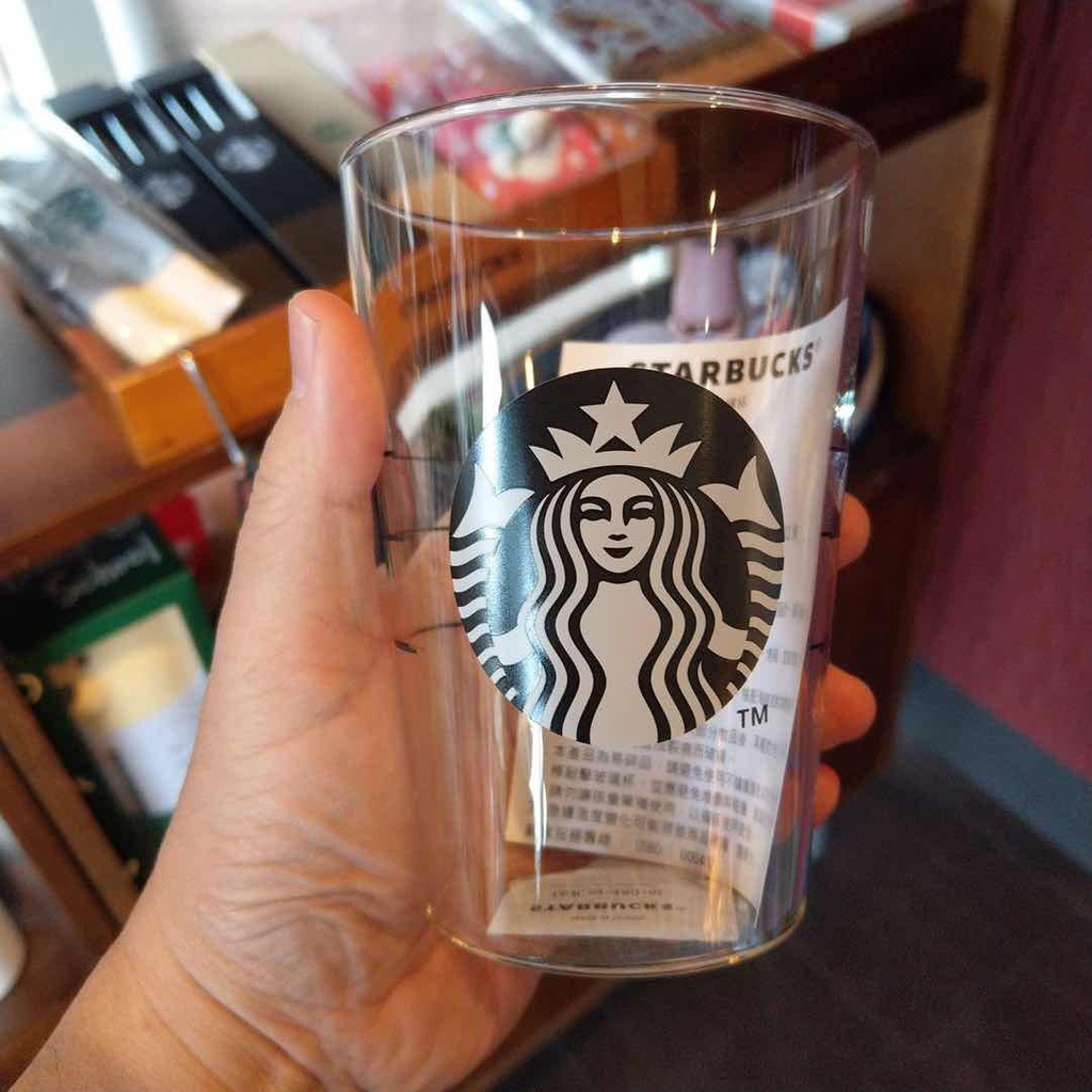 Starbucks Ly Thủy Tinh Trong Suốt In logo Đài Loan 2021 473ml