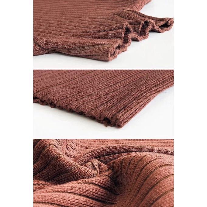 Váy len nữ dáng dài suông đầm len cổ lọ màu đen be nâu basic phom rộng hàng Quảng Châu cao cấp Style Hàn Quốc | BigBuy360 - bigbuy360.vn