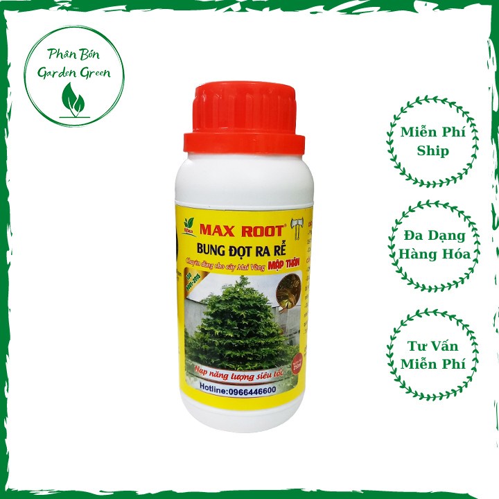 Phân bón phục hồi mai, kích ra rễ, bung đọt mai Max root - chai 250ml