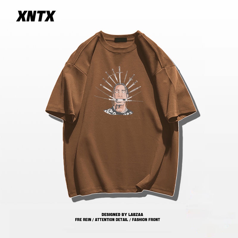 Áo Thun Tay Ngắn In Chữ Phong Cách hip hop Thời Trang Cho Nam