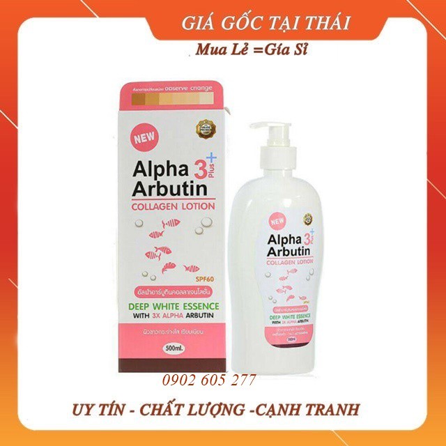 [hàng chính hãng]Sữa dưỡng thể trắng da Collagen Alpha Arbutin Thái Lan 500ml