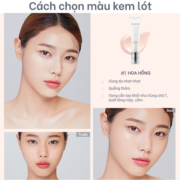 Kem lót, kem che khuyết điểm KLAVUU White Pearlsation Ideal Actress Backstage Cream 30g