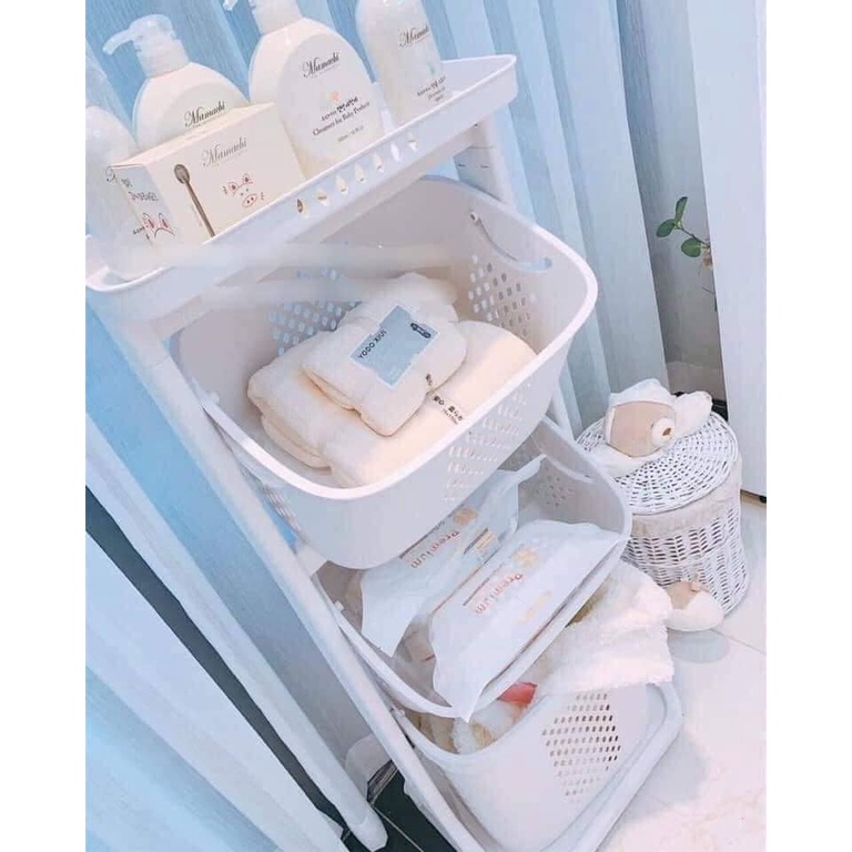 Kệ Đựng Đồ 4 Tầng Cho Mẹ và Bé Plactic Việt Nhật