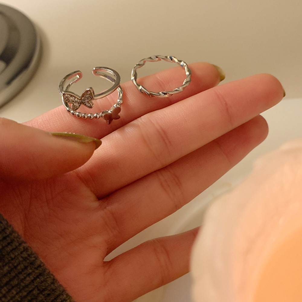 Nhẫn Đeo Tay Hình Bướm Đính Đá Thời Trang Cho Nữ