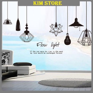 Decal Dán Tường Đèn Trang Trí
