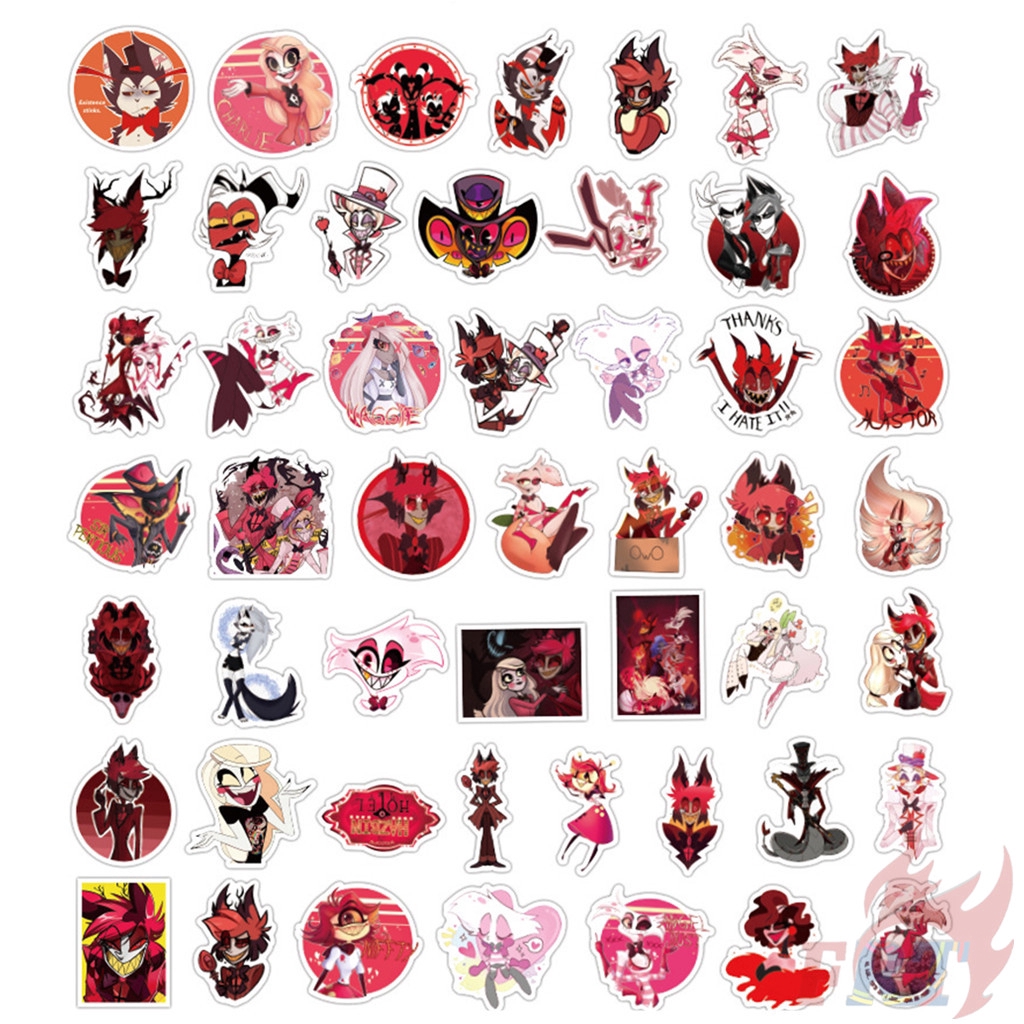 Set 50 Miếng Dán Chống Thấm Nước Hình Nhân Vật Hoạt Hình Dùng Để Trang Trí Phòng Khách Sạn