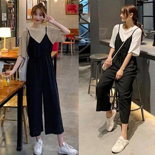 [SIÊU RẺ] Set quần yếm ống rộng + áo thun (Sỉ từ 5sp bất kỳ)