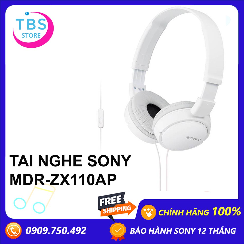 Tai nghe Sony MDR-ZX110AP - Hàng chính hãng - Bảo hành 12 tháng