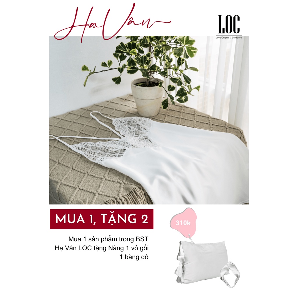 Váy Ngủ Khuê Vân - Trắng Khổng Tước