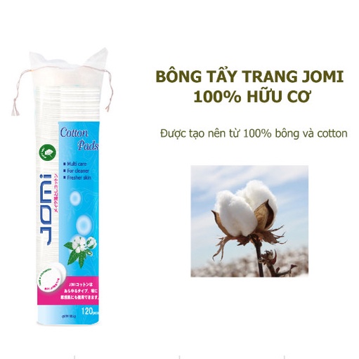 Bông Tẩy Trang Jomi Cotton Pads 120 miếng