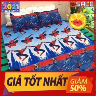 Free ship 50k Bộ ga gối poly 2m2 mẫu người nhện