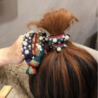 dây cột tóc đính đá nhiều màu