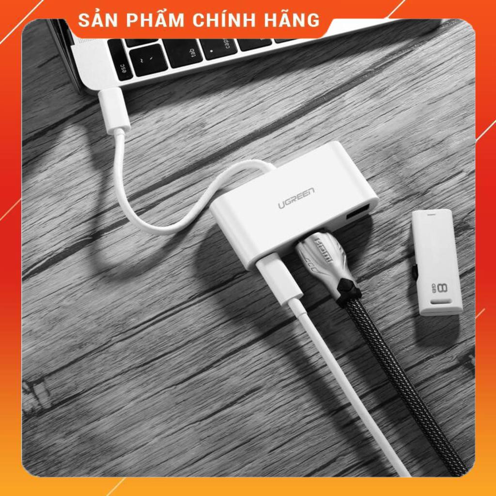 Dây chuyển đổi USB Type C sang USB 3.0 + HDMI + USB Type C UGREEN 30377 dailyphukien