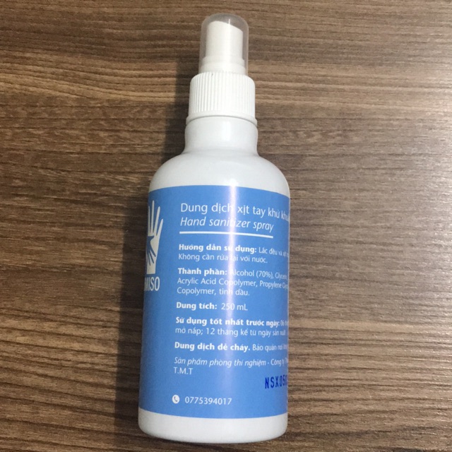 Dung dịch xịt khử khuẩn hương nước hoa 250ml