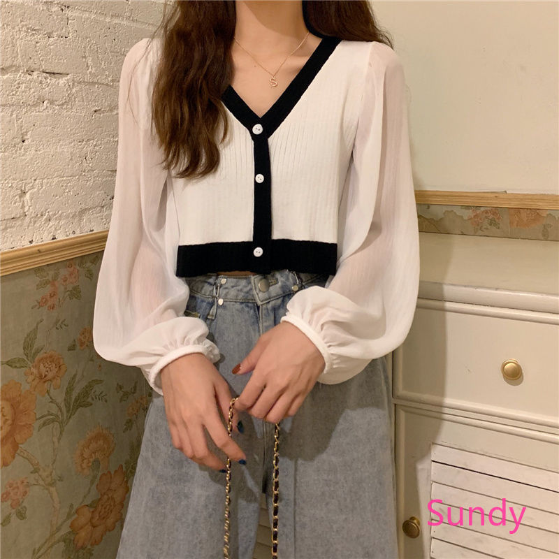 Áo Khoác Cardigan Tay Dài Thiết Kế Dáng Rộng Thoải Mái