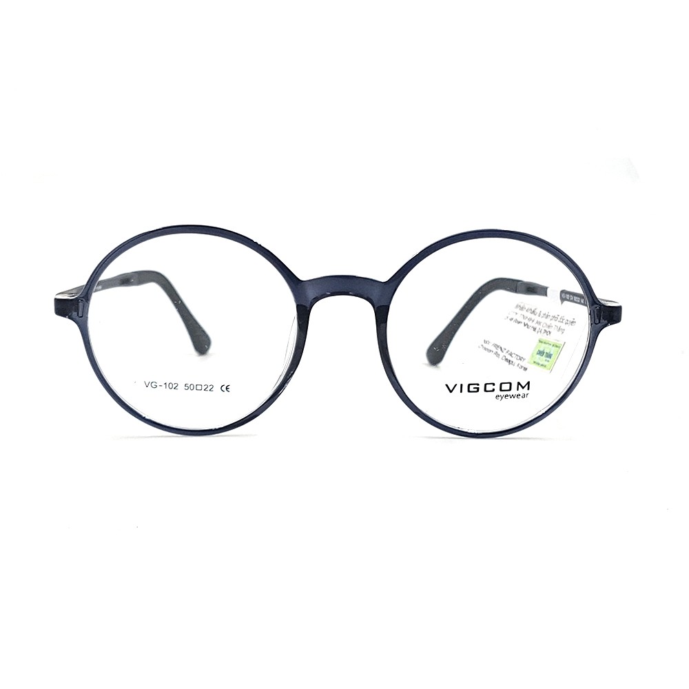 Gọng kính chính hãng nam nữ Vigcom VG102 C4 màu sắc thời trang ,thiết kế dễ đeo bảo vệ mắt