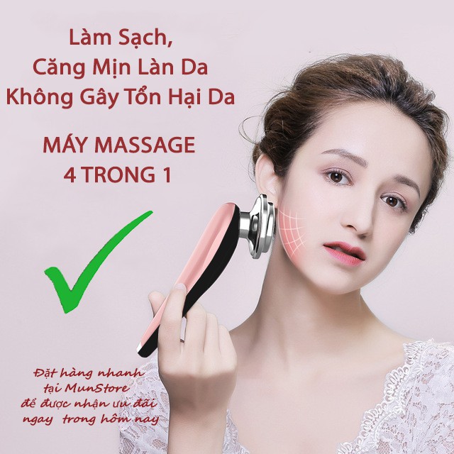 Máy Massage Mặt ION Điện Di Tinh Chất - Máy Mát Xa Mặt Cầm Tay Đa Năng