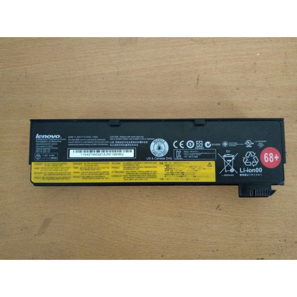 ⚡️Pin laptop Lenovo ThinkPad T440 T440S X240 X240S X250 X260 zin