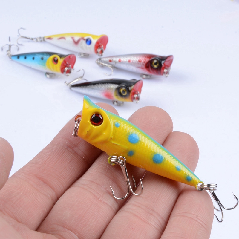 Top Water Lure mồi dụ cá mồi câu cá trê lăng mồi câu đài mồi giả câu cá biển Whopper Plopper Popper mồi giả câu cá 5cm/4.9g 1Pcs giả d1 lưỡi câu cá lóc Plastic Bait mồi mềm câu cá tinh mùi câu cá