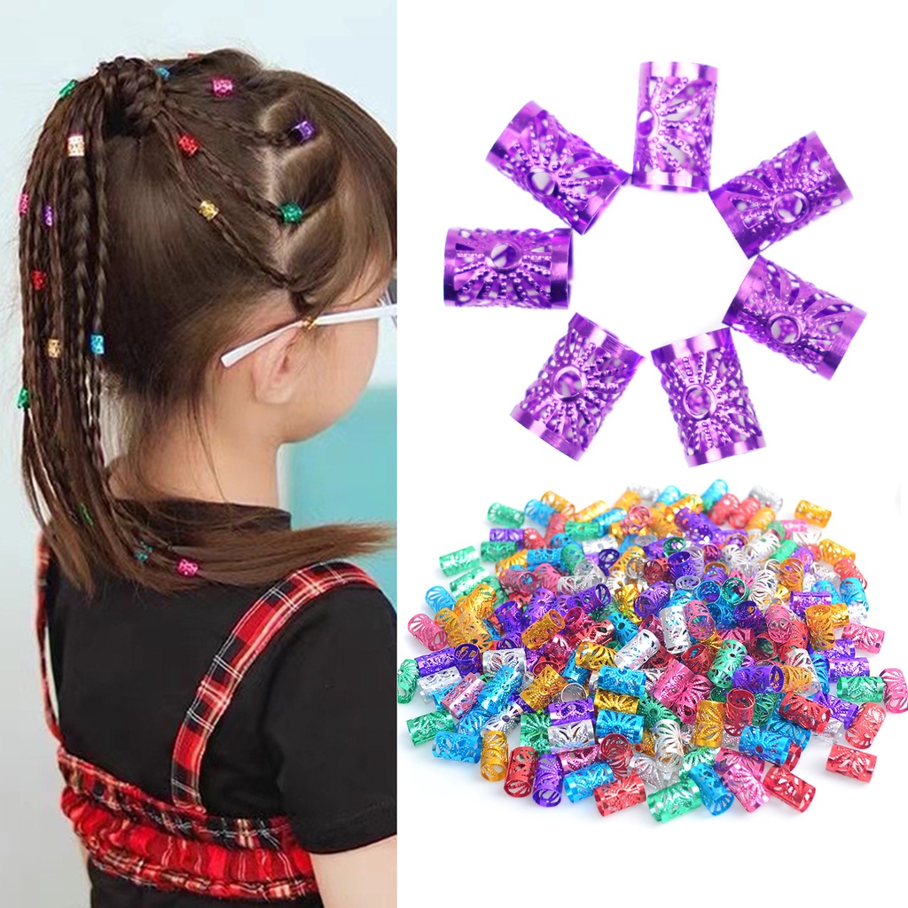 [Hàng mới về] Phụ kiện trang trí tóc tết dreadlock màu vàng/ bạc tùy chỉnh tiện dụng cho người lớn