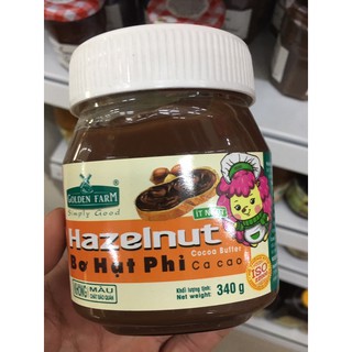 bơ hạt phỉ hazelnut goldenfarm 340g# nutella 340g