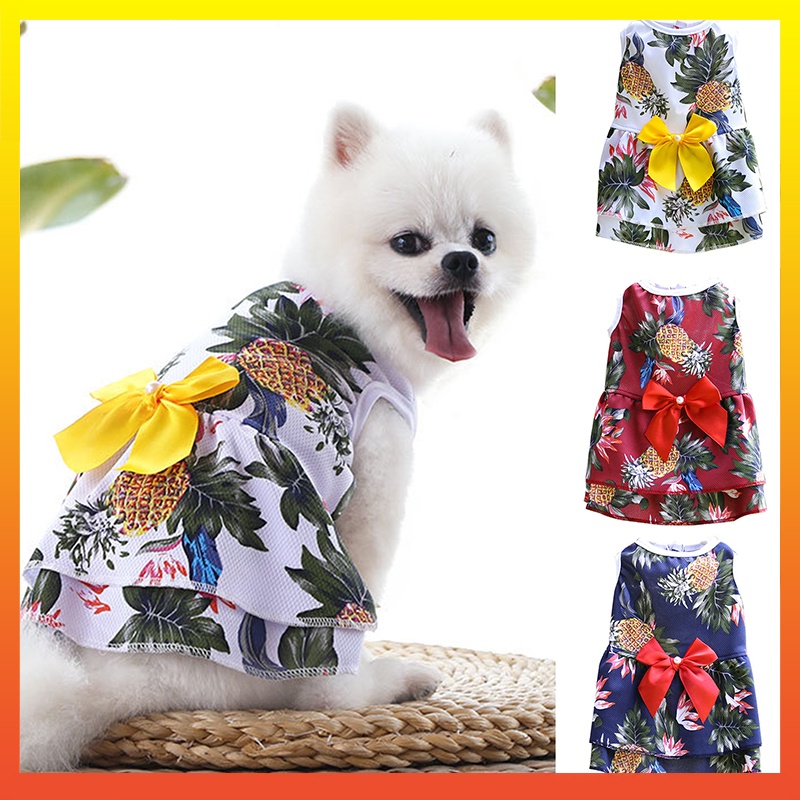 Đầm Phong Cách Hawaii Cho Thú Cưng