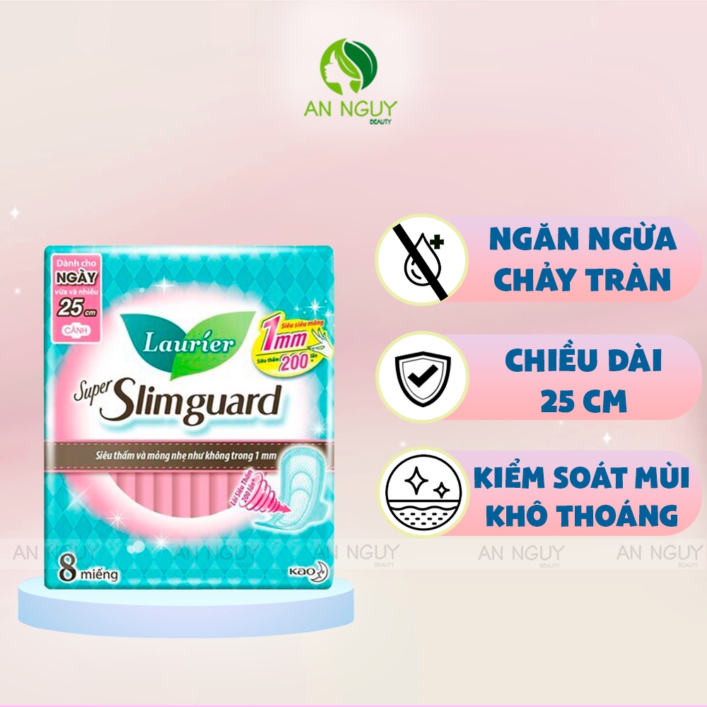 Băng vệ sinh Laurier Super Slimguard không hương (8 miếng)