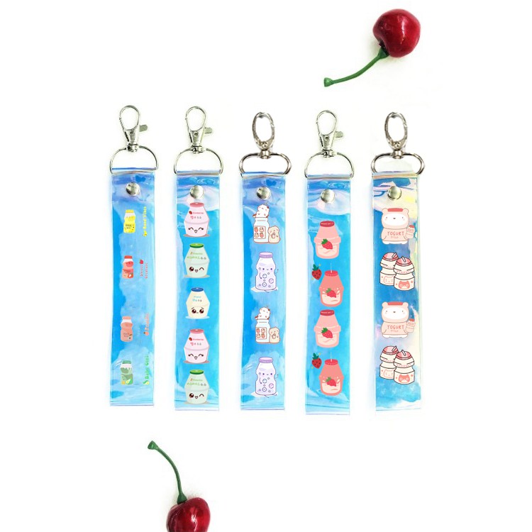 Strap hologram yakult STH28 Dây đeo name tag dây strap tag phản quang cute kpop idol hoạt hình