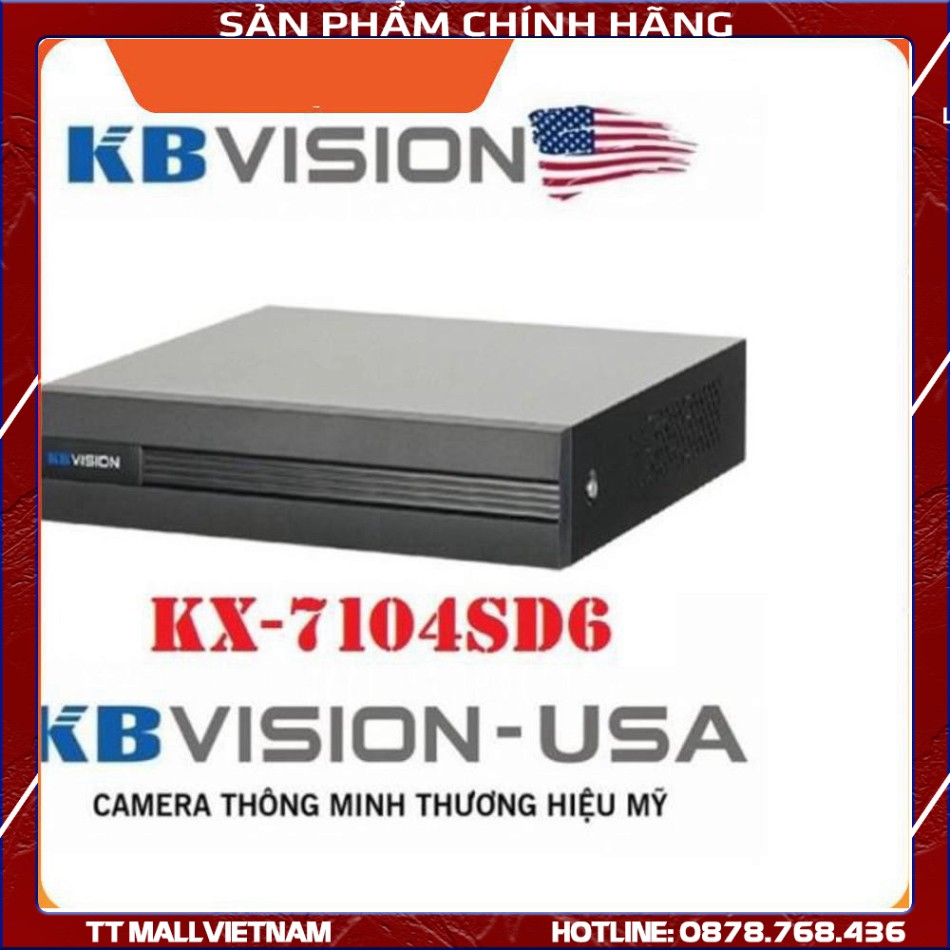 Camera {Giá sốc} Đầu ghi hình 4 kênh 5 in 1 KBVISION KX-7104SD6 ... ! .