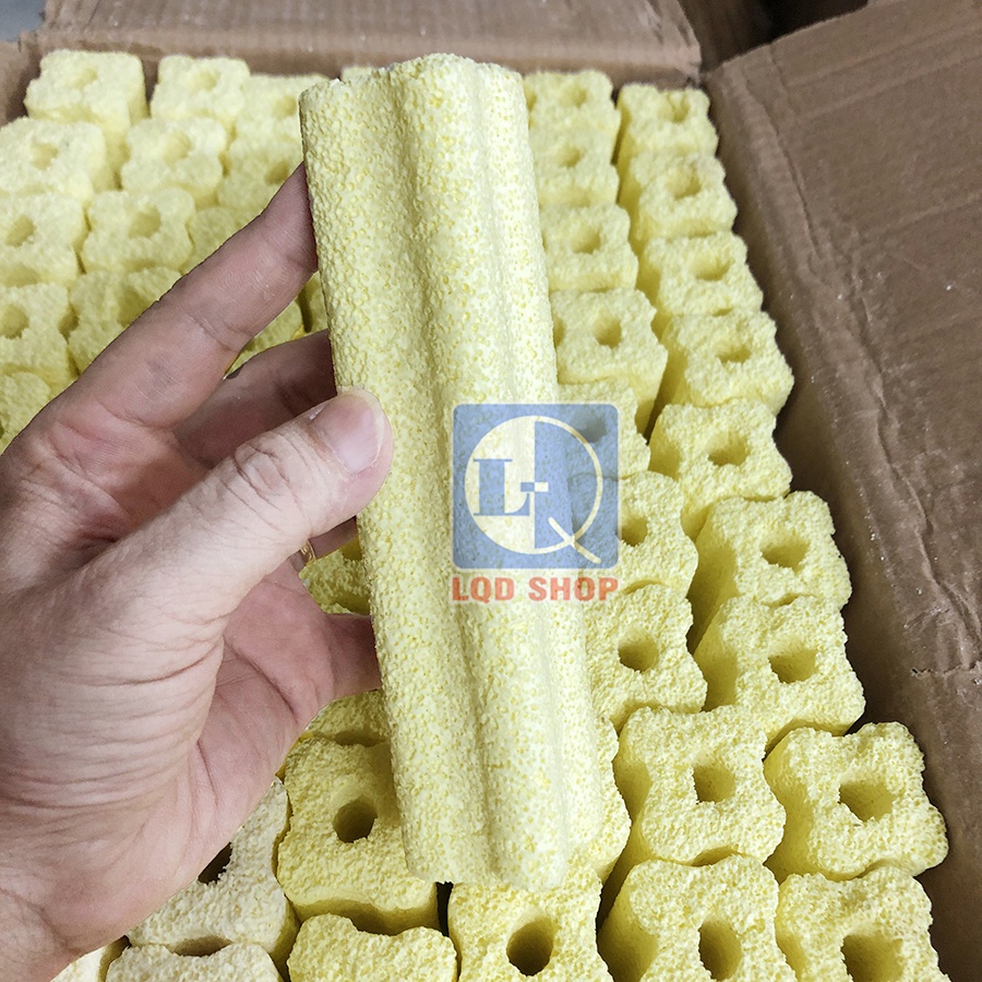 Thanh sứ lọc hoa mai vàng | Sứ thanh hoa mai vàng | Kích thước: 10x3x3cm &amp; 16x4x4cm - loại tốt