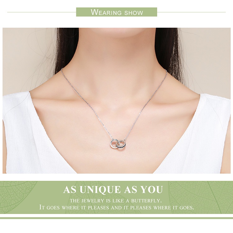 Dây chuyền Bamoer bạc Sterling 925 Hold On Tight thời trang dùng làm quà tặng cho nữ SCN147