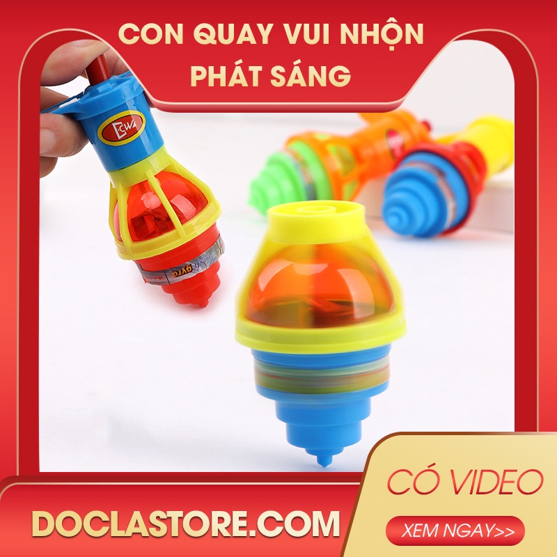 Đồ chơi trẻ em cho bé gái và bé trai thông minh từ 1 2 3 4 5 6 tuổi - Con quay vui nhộn có phát sáng