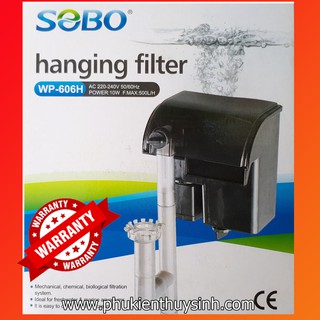Lọc thác SOBO WP-606H công suất 10W lưu lượng 500L/H dùng cho hồ 30-45cm