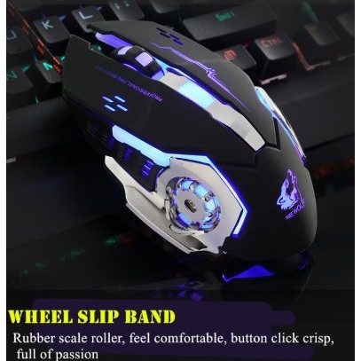 CHUỘT CHƠI GAME, CHUỘT GAMING LED RGB FREE WOLF V5 [TẶNG KÈM LÓT CHUỘT] SIÊU PHẨM GAMING THIẾT KẾ HẦM HỐ CHẤT LƯỢNG CAO | BigBuy360 - bigbuy360.vn