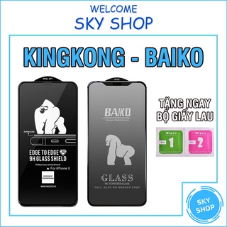 Kính cường lực iphone Full Màn KingKong Baiko (Nobox) 6/6s/6plus/6splus/7/7plus/8/8plus/plus/x/xr/xs/11/12/13/pro/max