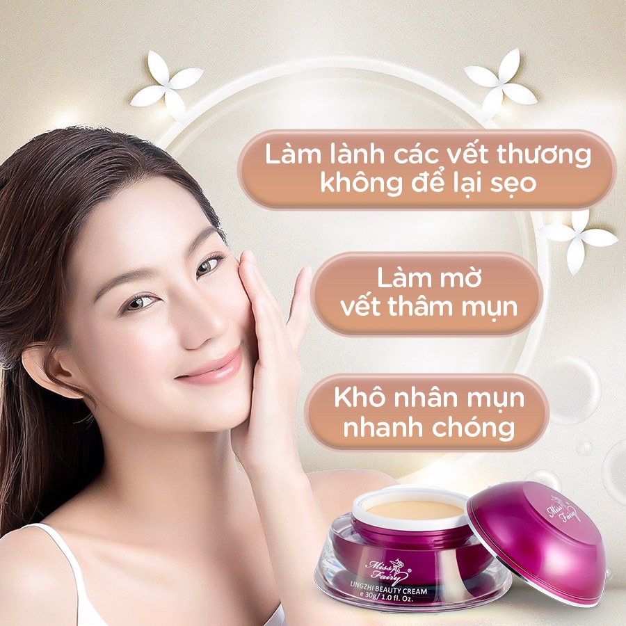 Kem mụn tinh chất Linh Chi Miss Fairy - Sạch mụn - Mờ thâm - Không để lại sẹo