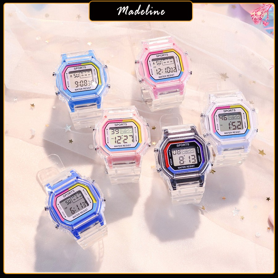 [Mã FAST10KT4 giảm 10K đơn bất kỳ] Đồng hồ điện tử nam nữ Sport S09 thể thao, dây trong suốt cực đẹp