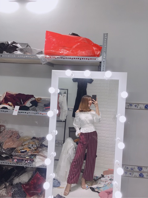 Sét áo bẹt vai+quần ống rộng QC | BigBuy360 - bigbuy360.vn