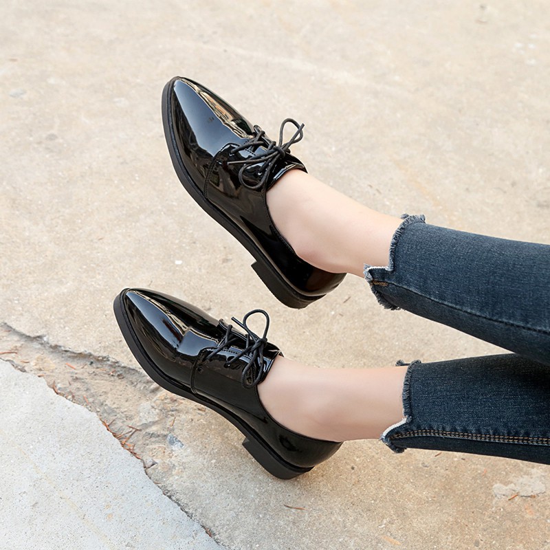 Giày da bóng phong cách Harajuku cho nữ | BigBuy360 - bigbuy360.vn