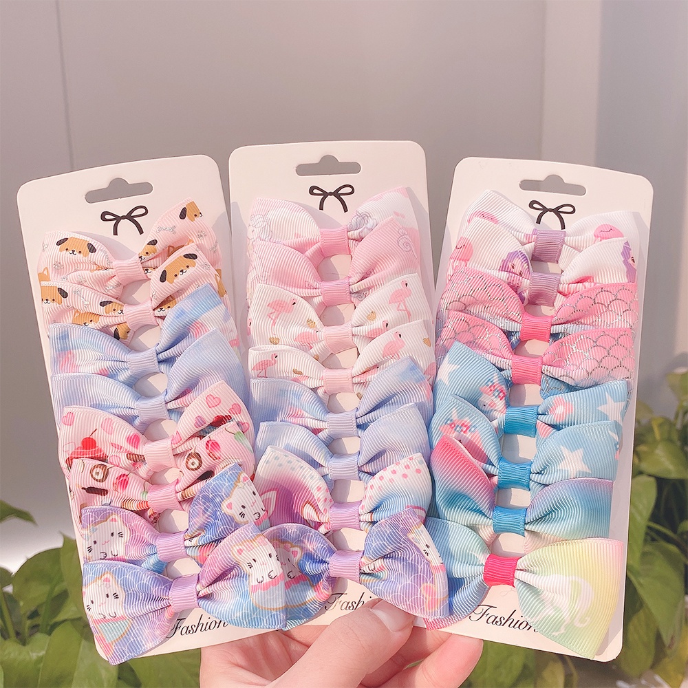 Set 8 kẹp tóc KIDSBOWS nơ dễ thương cho bé gái