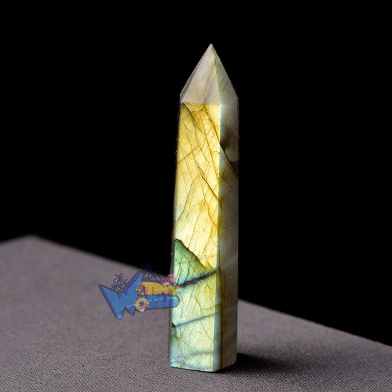 Đá Thanh Tẩy Phong Thủy Hình Trụ Đá Labradorite Cao Cấp