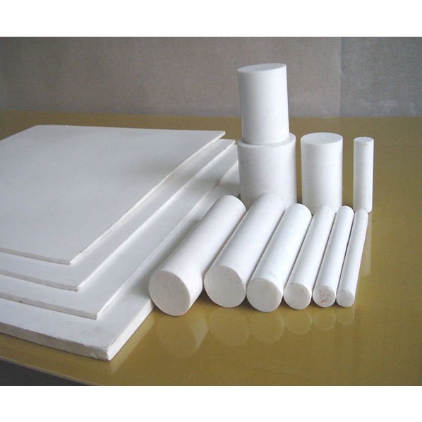 Thanh nhựa PTFE-TEFLON D60x500mm tròn đặc màu trắng.
