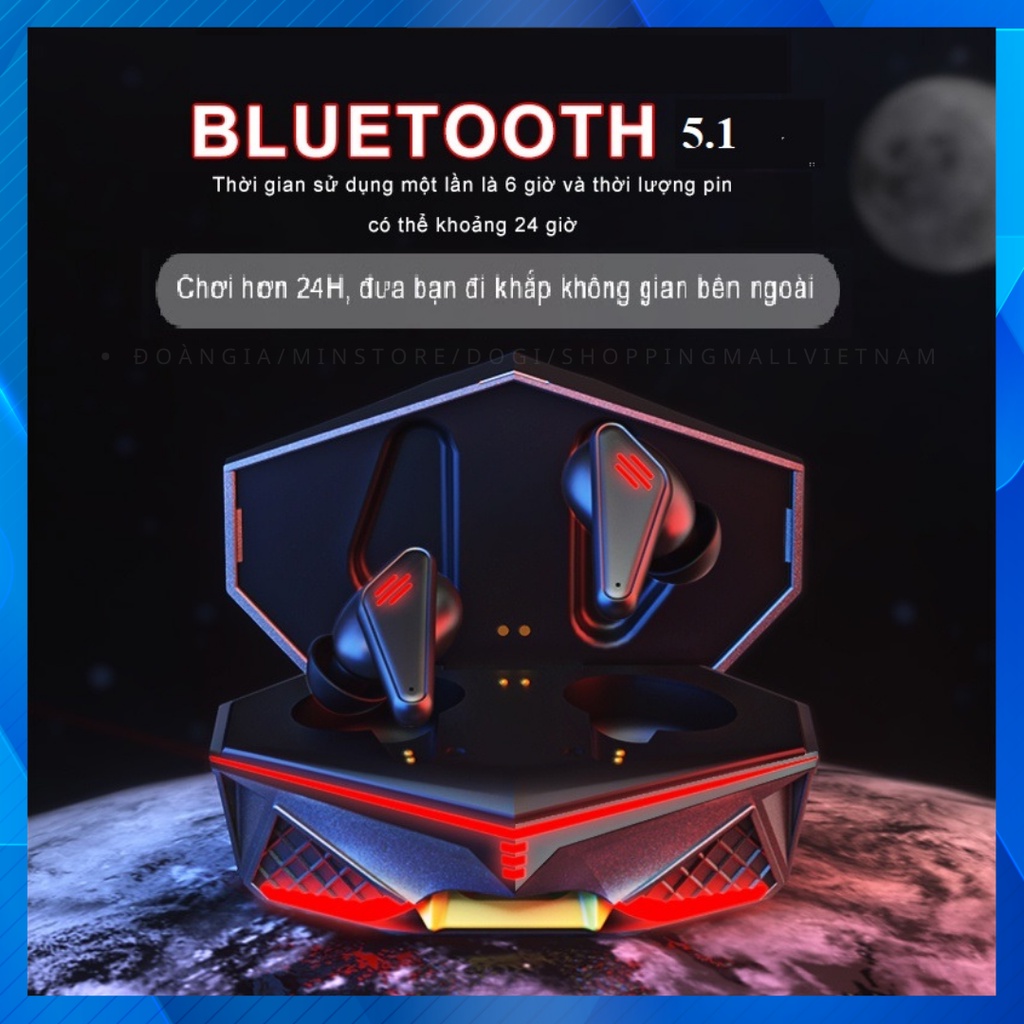 Tai nghe không dây bluetooth Gaming K98 thiết kế thể thao và gaming cao cấp, PUBG , LQMB