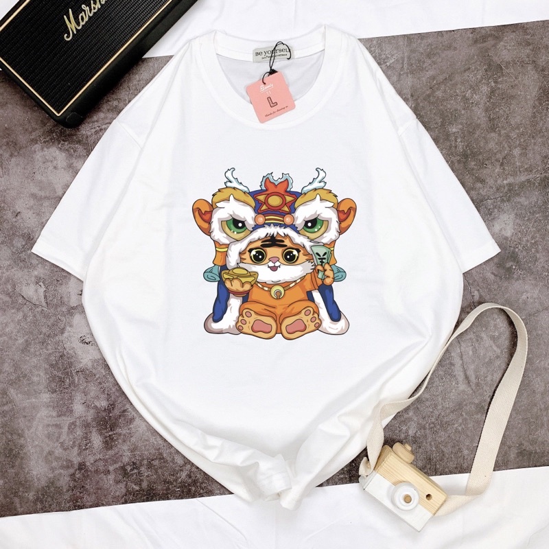 Áo Thun ĐỎ CON RỒNG MÚA LÂN TẾT 2024 Áo Phông in hình chi bi shop.lucas