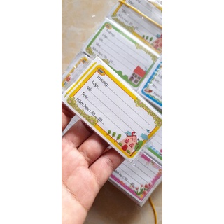 Tập 10 nhãn vở có keo dán sẵn