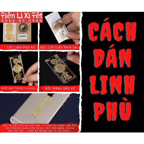 Miếng dán Linh phù Cải vận 12 con giáp