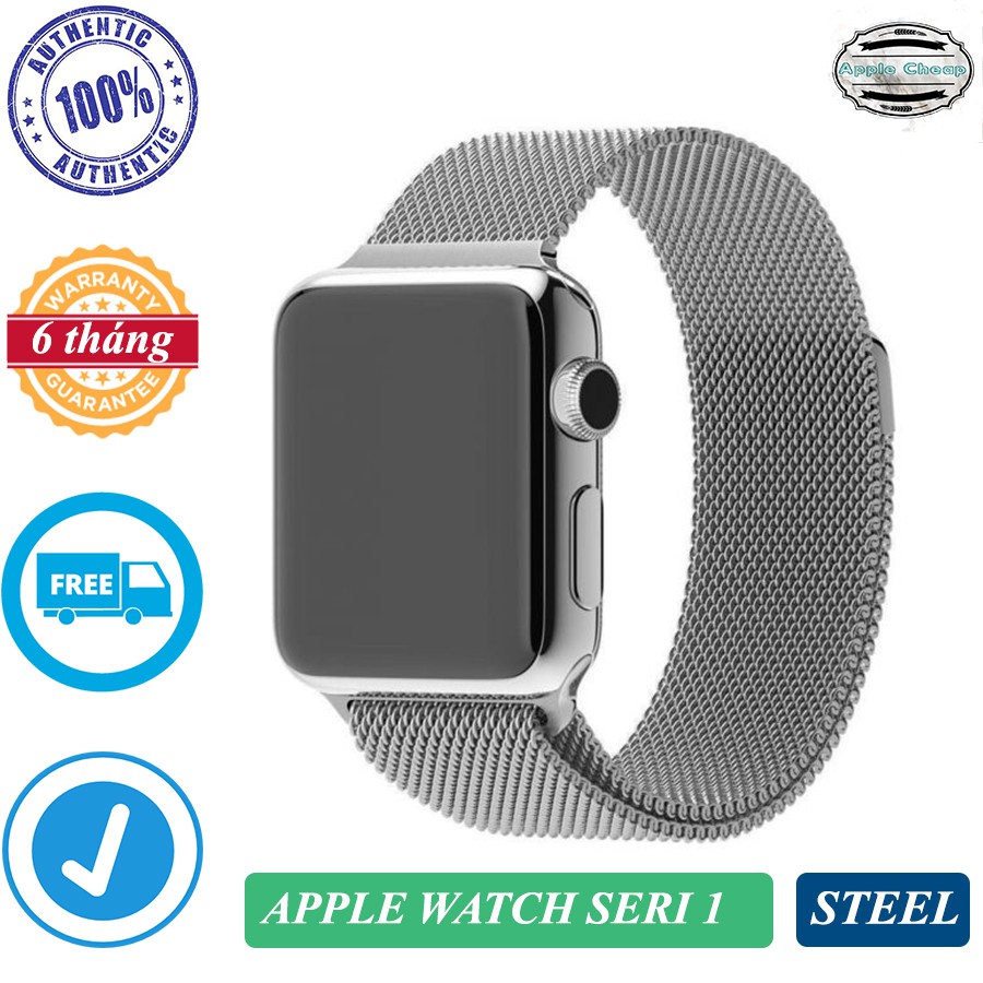 Đồng hồ thông minh Apple Watch Seri 1 GPS, bản thép 42mm